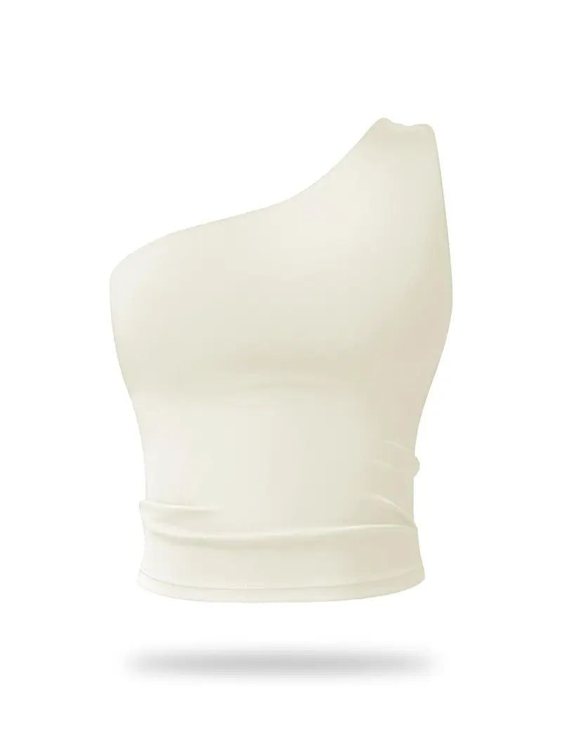One-Shoulder Sports Bra - High-Stretch Quick-Dry Workout & Yoga Bra