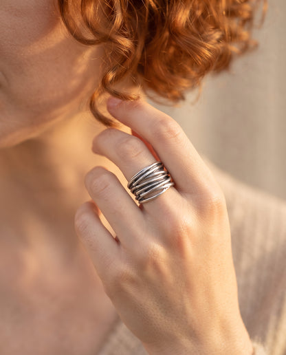 Bague Vintage Double Couche – photo lifestyle 2