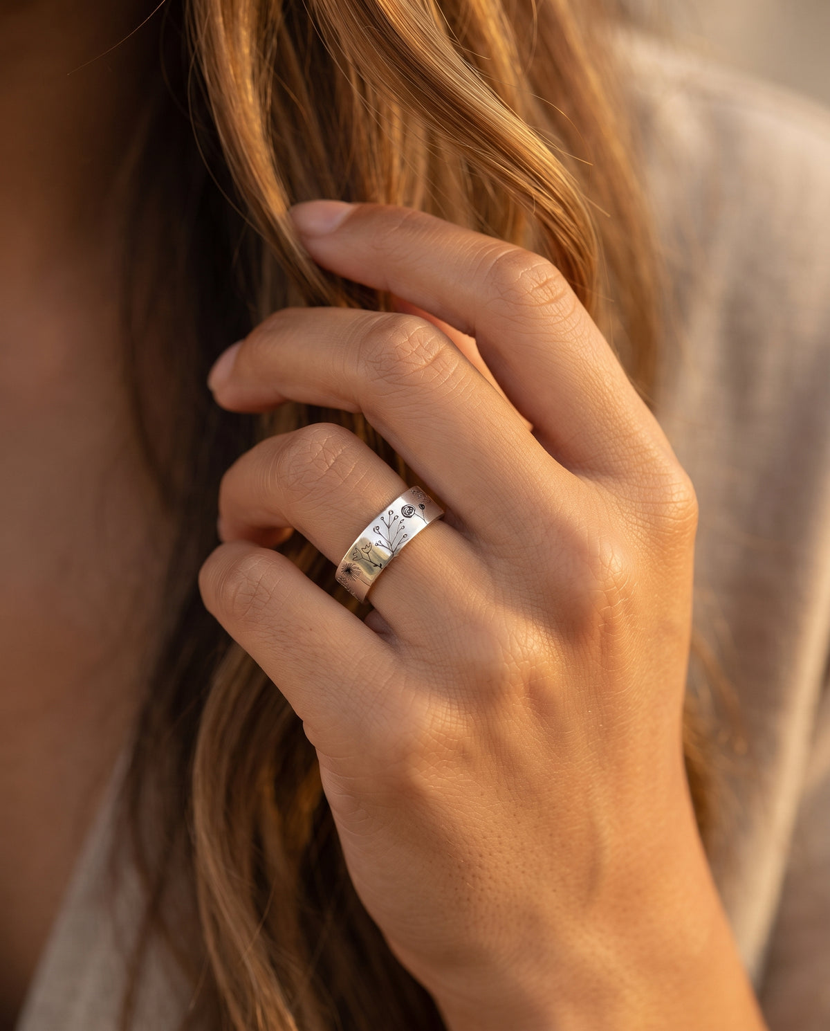 Bague en Argent Style Vintage – photo lifestyle 3