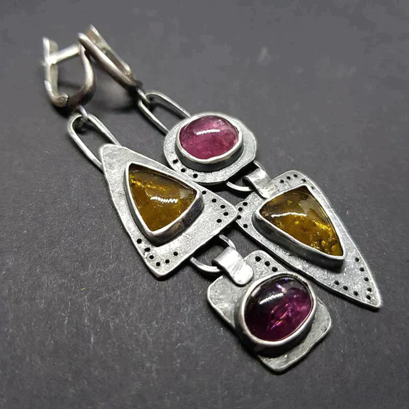 Orecchini Geometrici Triangolari Stile Vintage