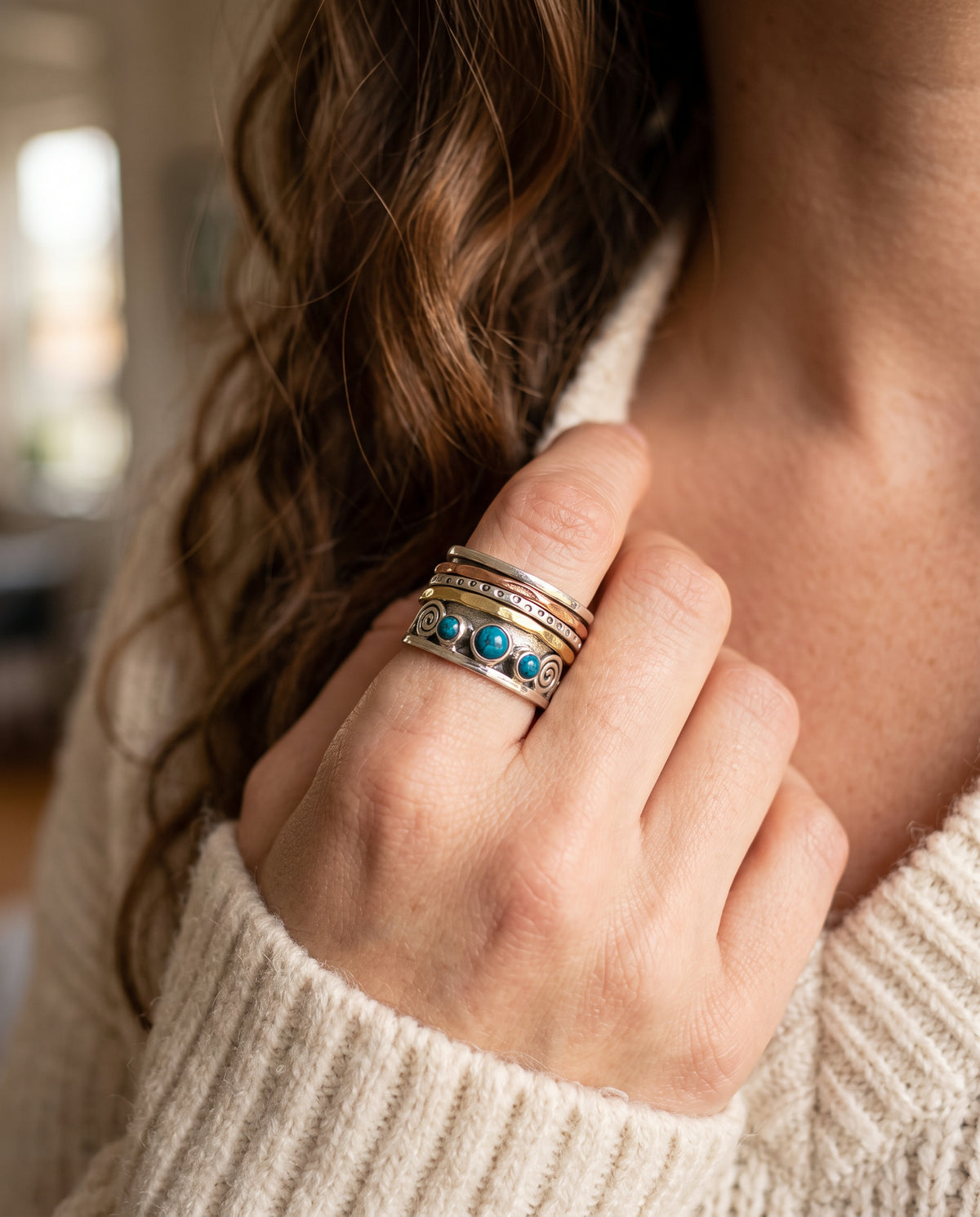 Bague Bohème de Méditation – photo lifestyle 2