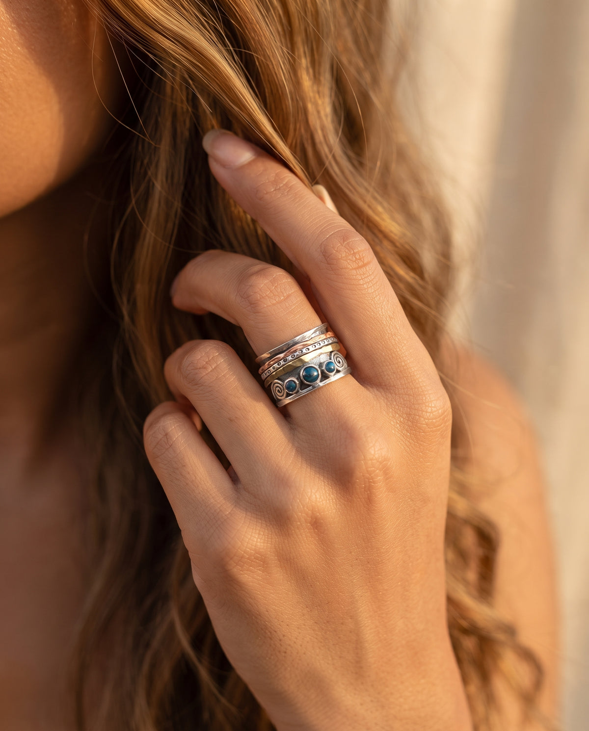 Bague Bohème de Méditation – photo lifestyle 3