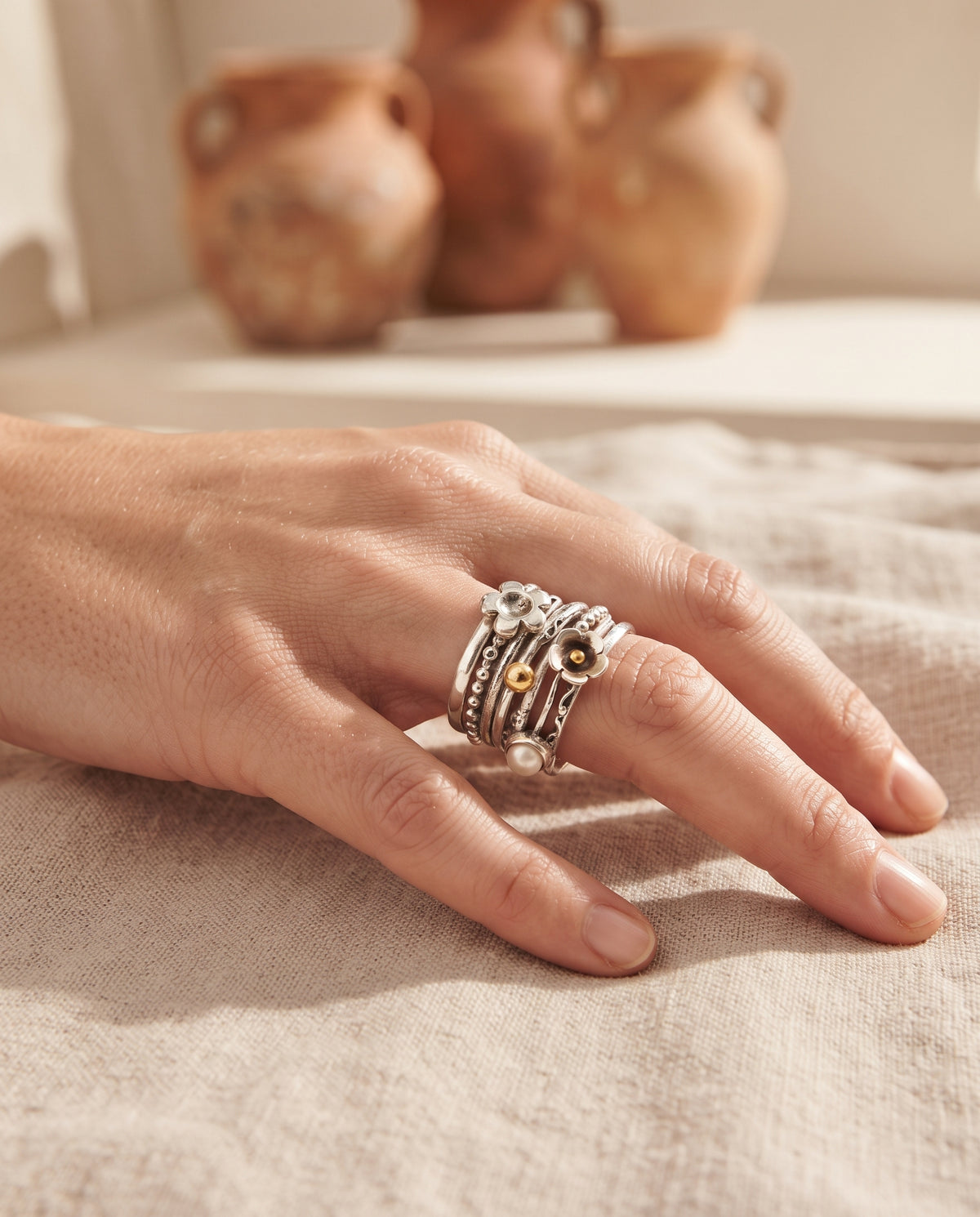 Bague Vintage en Argent – photo lifestyle 1