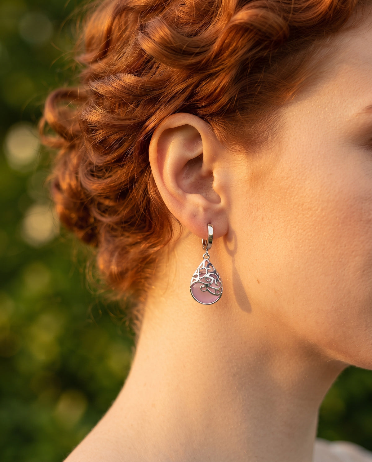 Boucles d’Oreilles Arbre de Vie en Argent 925 – photo lifestyle 2