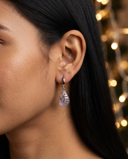Boucles d’Oreilles Arbre de Vie en Argent 925 – photo lifestyle 1