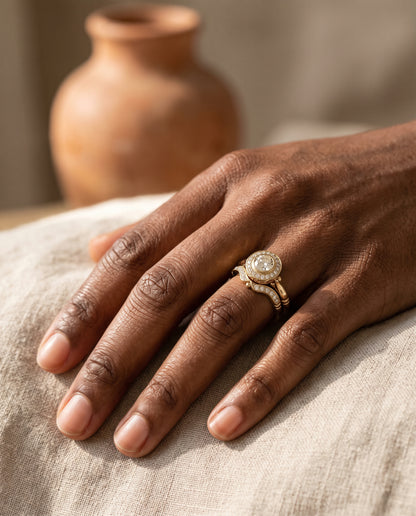 Lot de Bagues en Or Serties de Zirconium – photo lifestyle 1