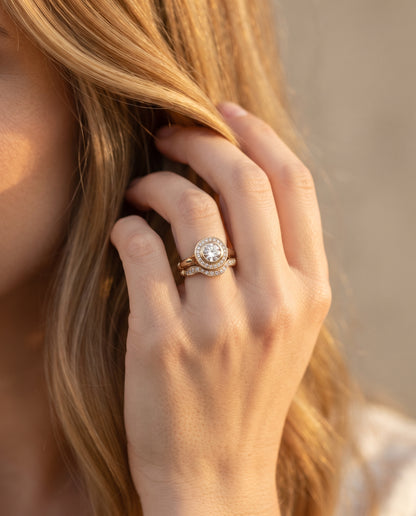 Lot de Bagues en Or Serties de Zirconium – photo lifestyle 3