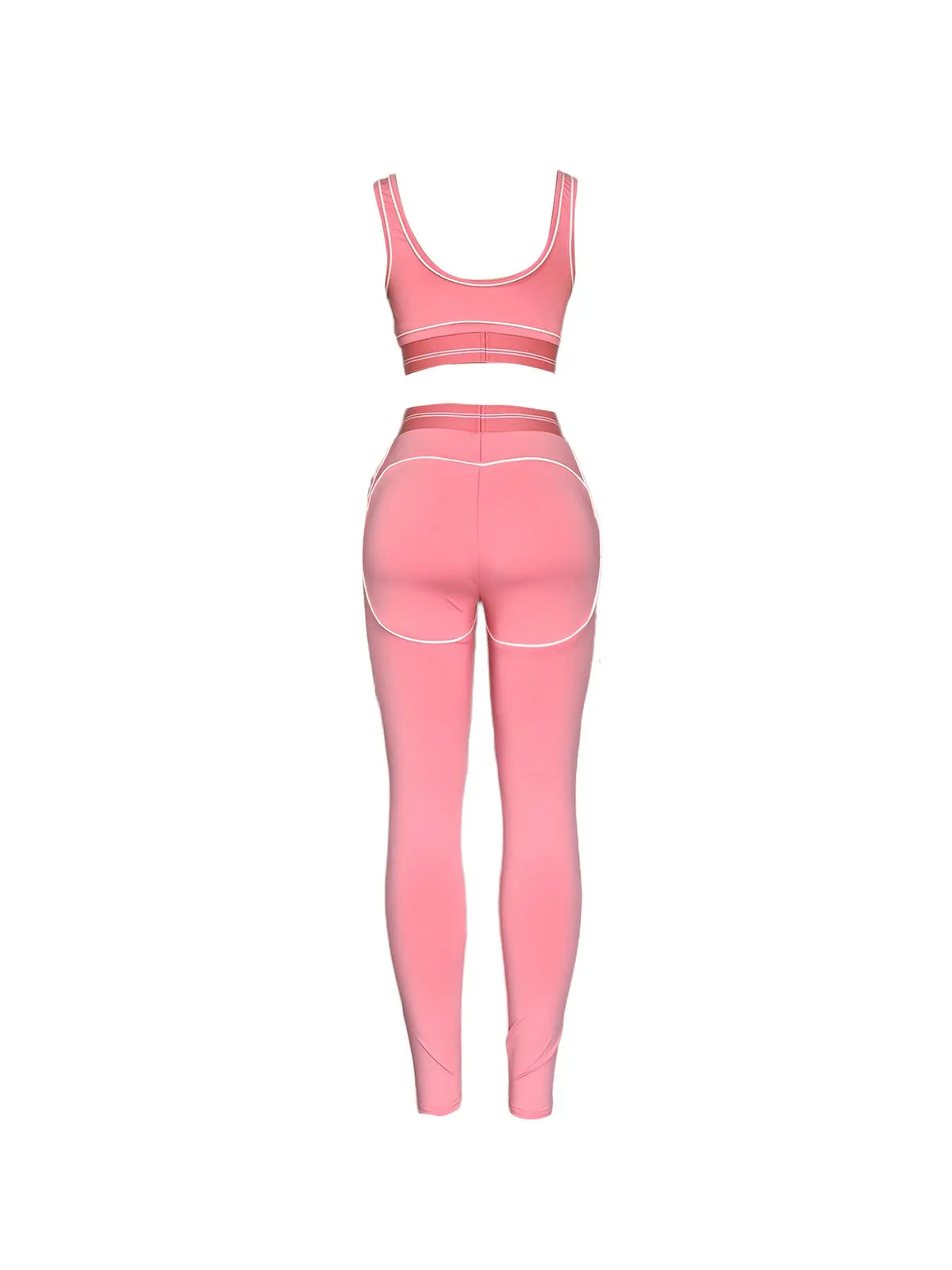 Sporty Line Vest & Long Pants Set – Slim Fit Activewear Outfit