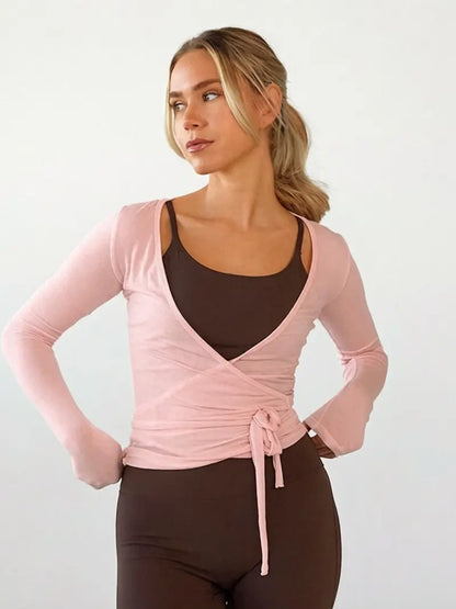 Sheer Mesh Lace Cardigan – Tie-Front Lightweight Layering Top