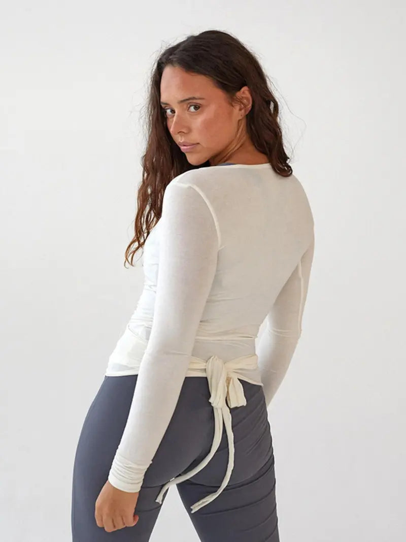 Sheer Mesh Lace Cardigan – Tie-Front Lightweight Layering Top