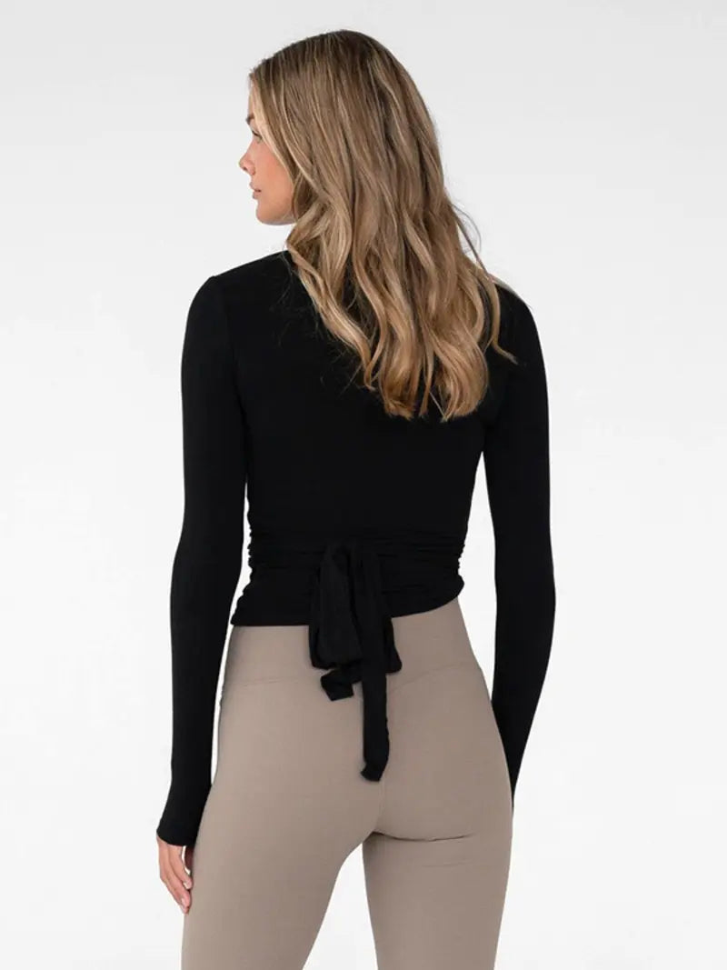 Sheer Mesh Lace Cardigan – Tie-Front Lightweight Layering Top