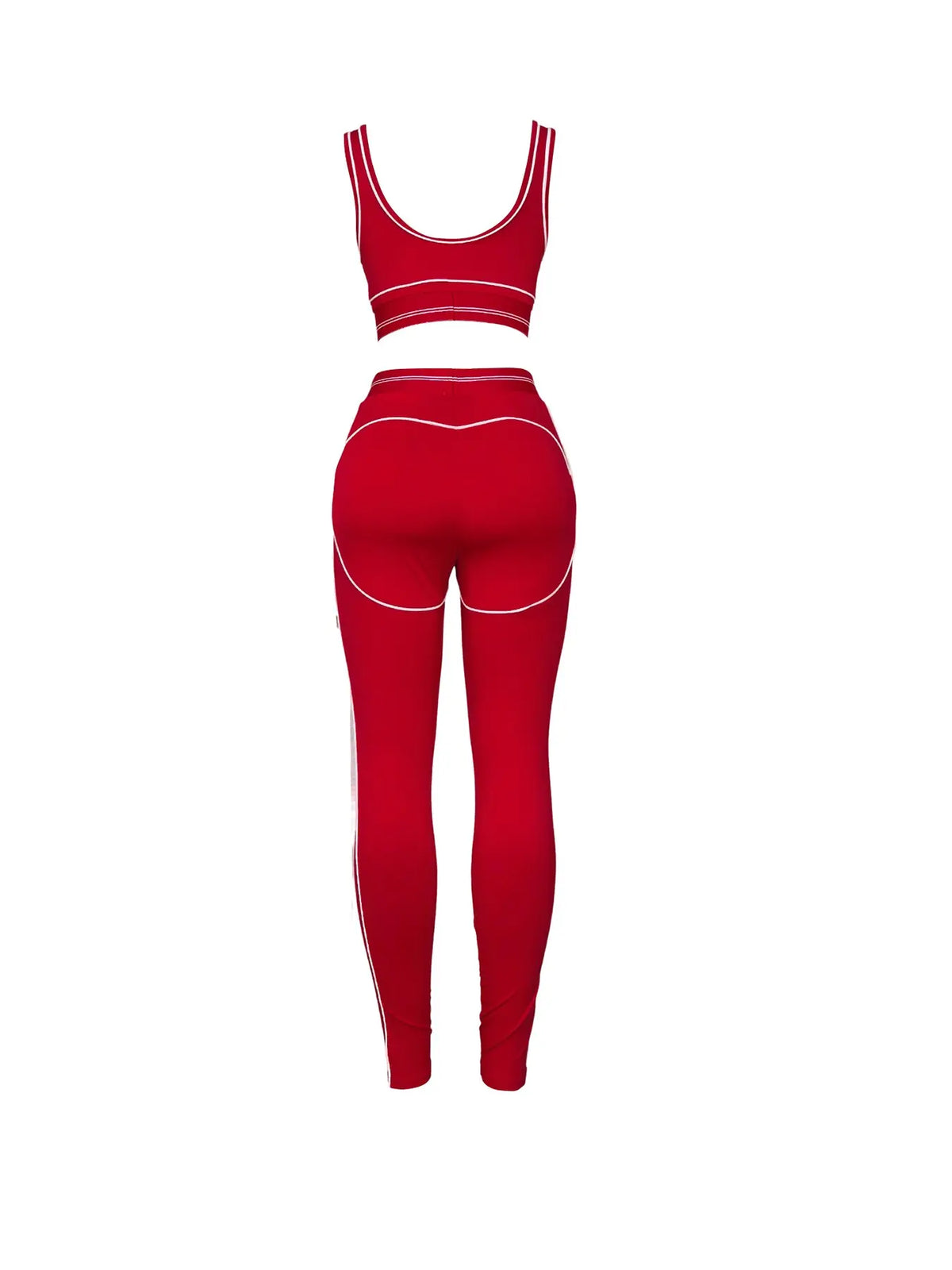 Sporty Line Vest & Long Pants Set – Slim Fit Activewear Outfit