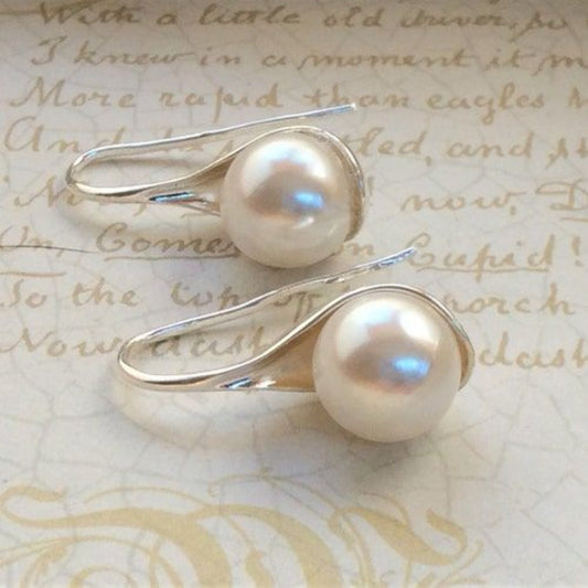 Pendientes Vintage Colgantes con Perlas