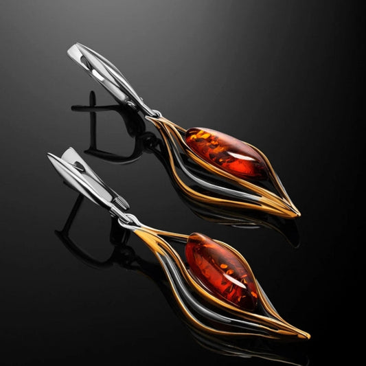 Pendientes Refinados Vintage Rojo Desierto