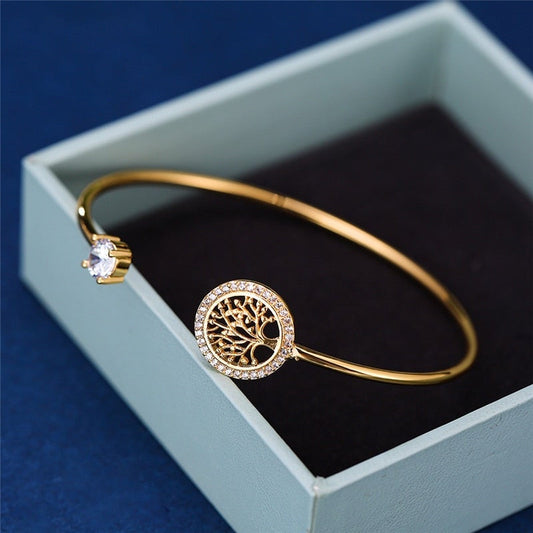 Adjustable Bracelet with Tree of Life Pendant