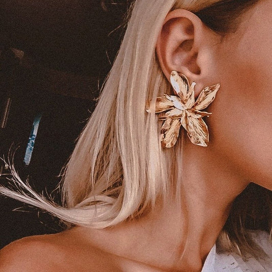 Glücksblumen-Ohrringe aus Gold