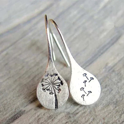 Orecchini Raffinati Vintage con Motivo Fiore in Argento Sterling 925