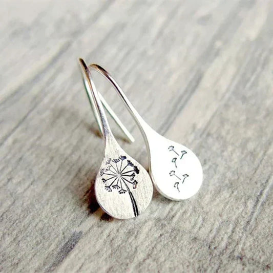 Refined Vintage Flower Earrings in 925 Sterling Silver