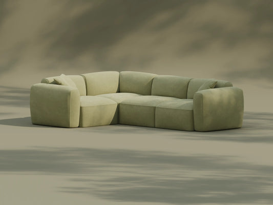 Canapé d'Angle Modulable à Assise Profonde – 4 Modules – Coloris Pantone