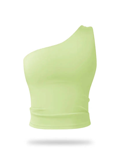 One-Shoulder Sports Bra - High-Stretch Quick-Dry Workout & Yoga Bra