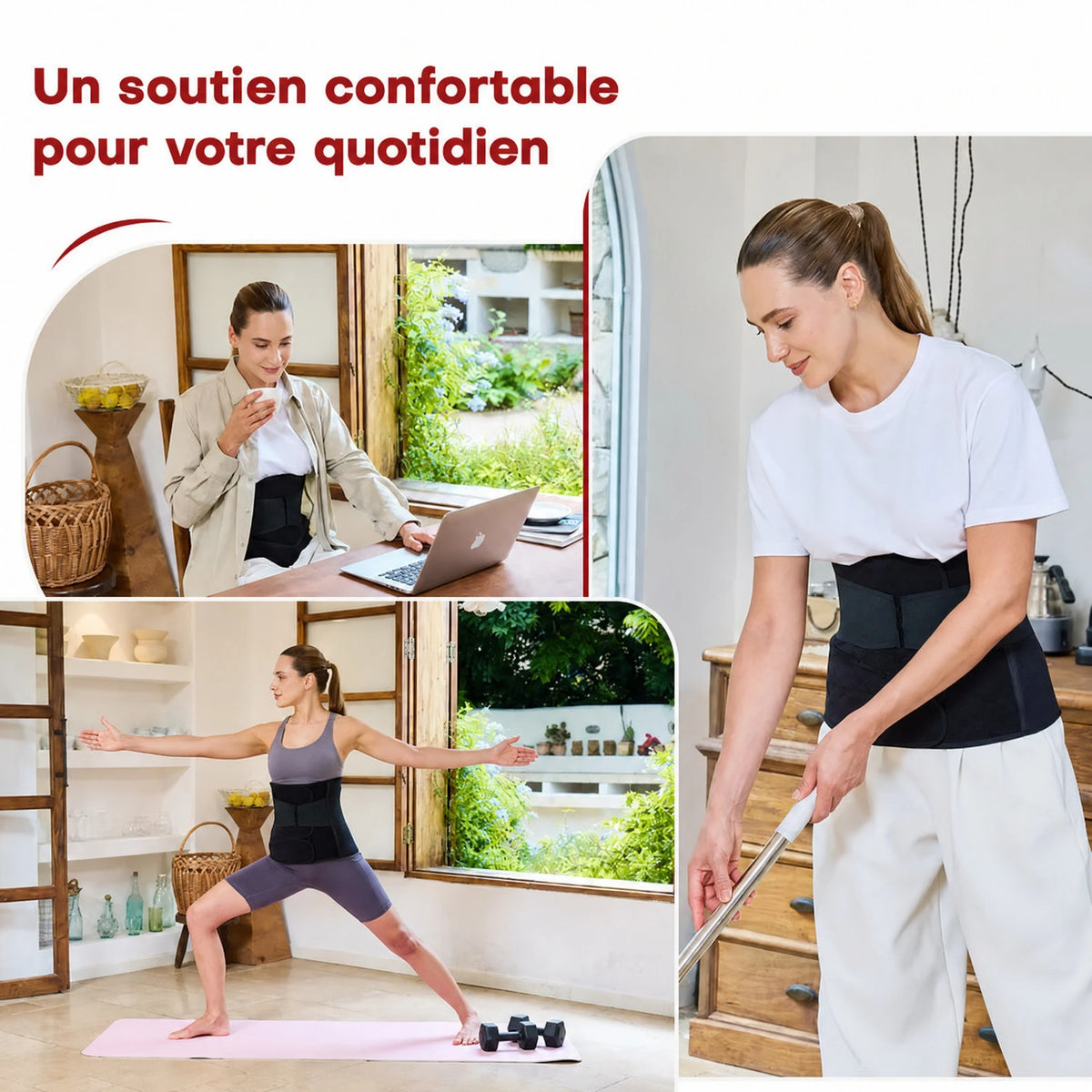 Ceinture Post-Partum – Gaine de Récupération Après Césarienne en Coton Noir