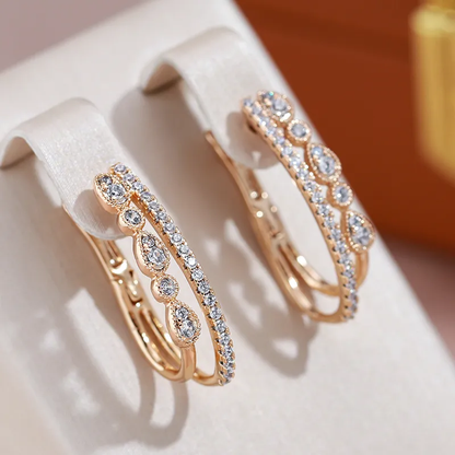 Orecchini Raffinati in Oro con Zirconia