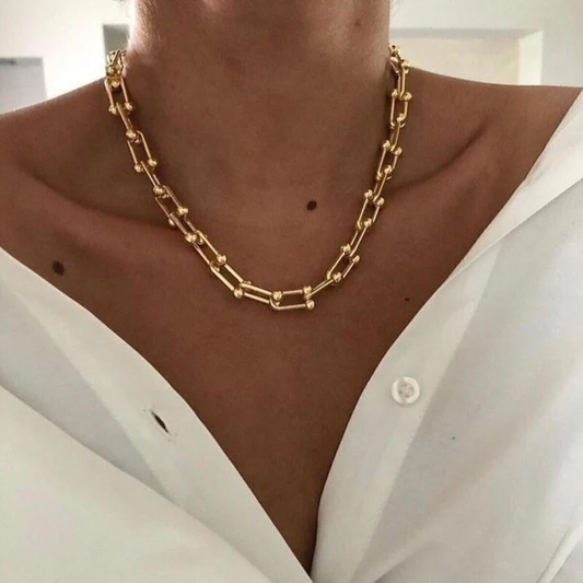 Refined Gold-Plated Chain Necklace