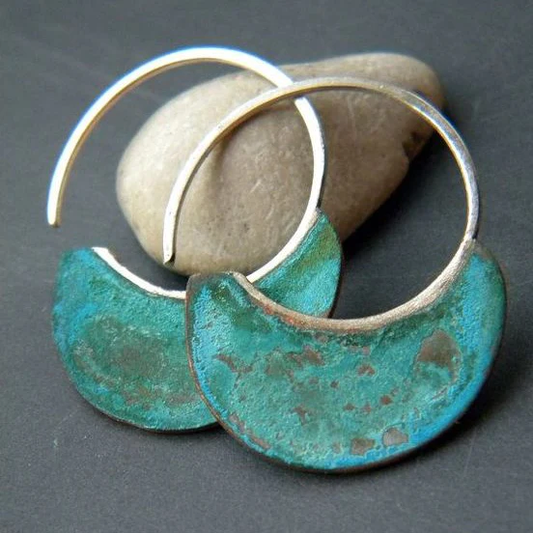 Vintage Earrings with Aged Turquoise