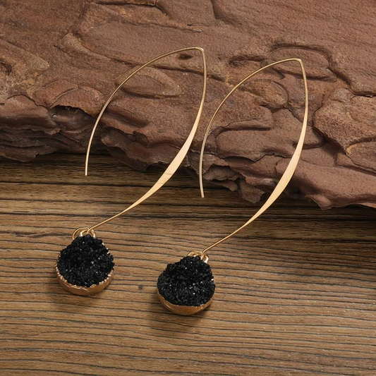 Pendientes Vintage Bicolor Oro y Negro