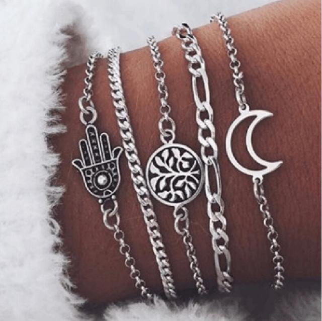 Set aus 5 einzigartigen Premium-Armbändern