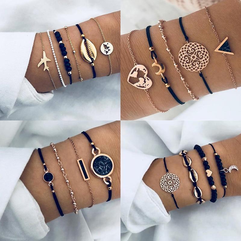 Set aus 5 einzigartigen Premium-Armbändern